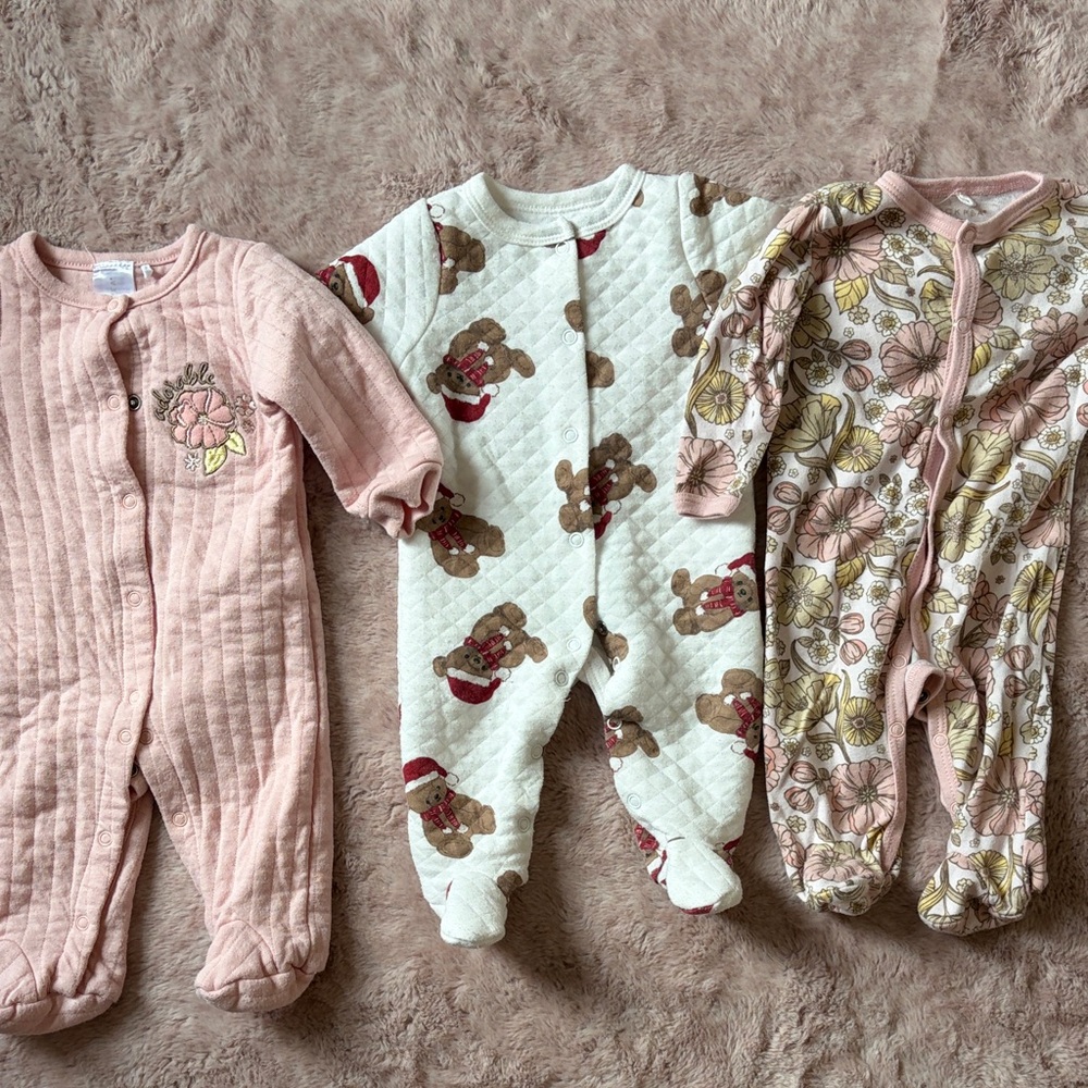 0-{3} Month One-Piece Bodysuits